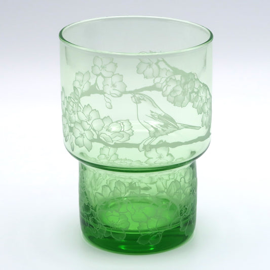 桜柄 スタックグラス 2色