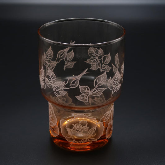 バラ柄 スタックグラス