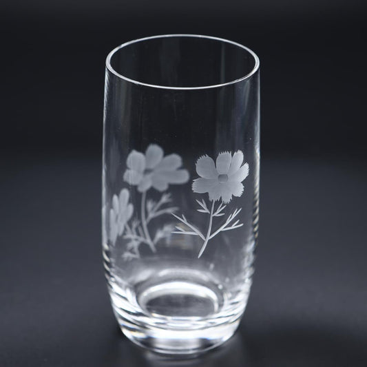 オリジナル四季グラス 花切子 コスモス