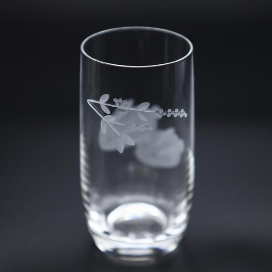 オリジナル四季グラス 花切子 雪見ウサギ