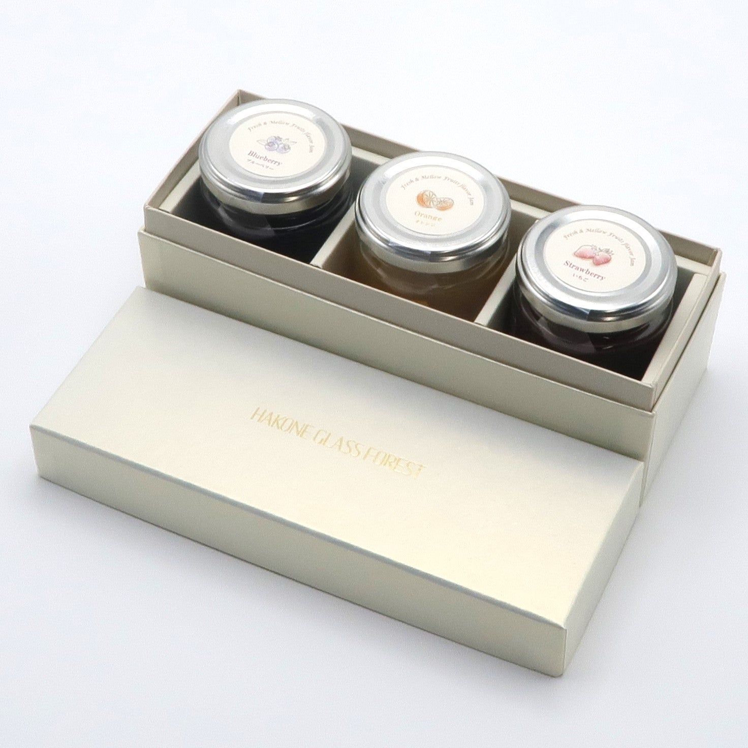 ジャム3個セット ブルーベリー＆ストロベリー＆オレンジ – 箱根ガラス