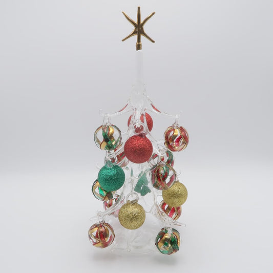クリスマスツリー　16玉 リボン柄　マルチラメ