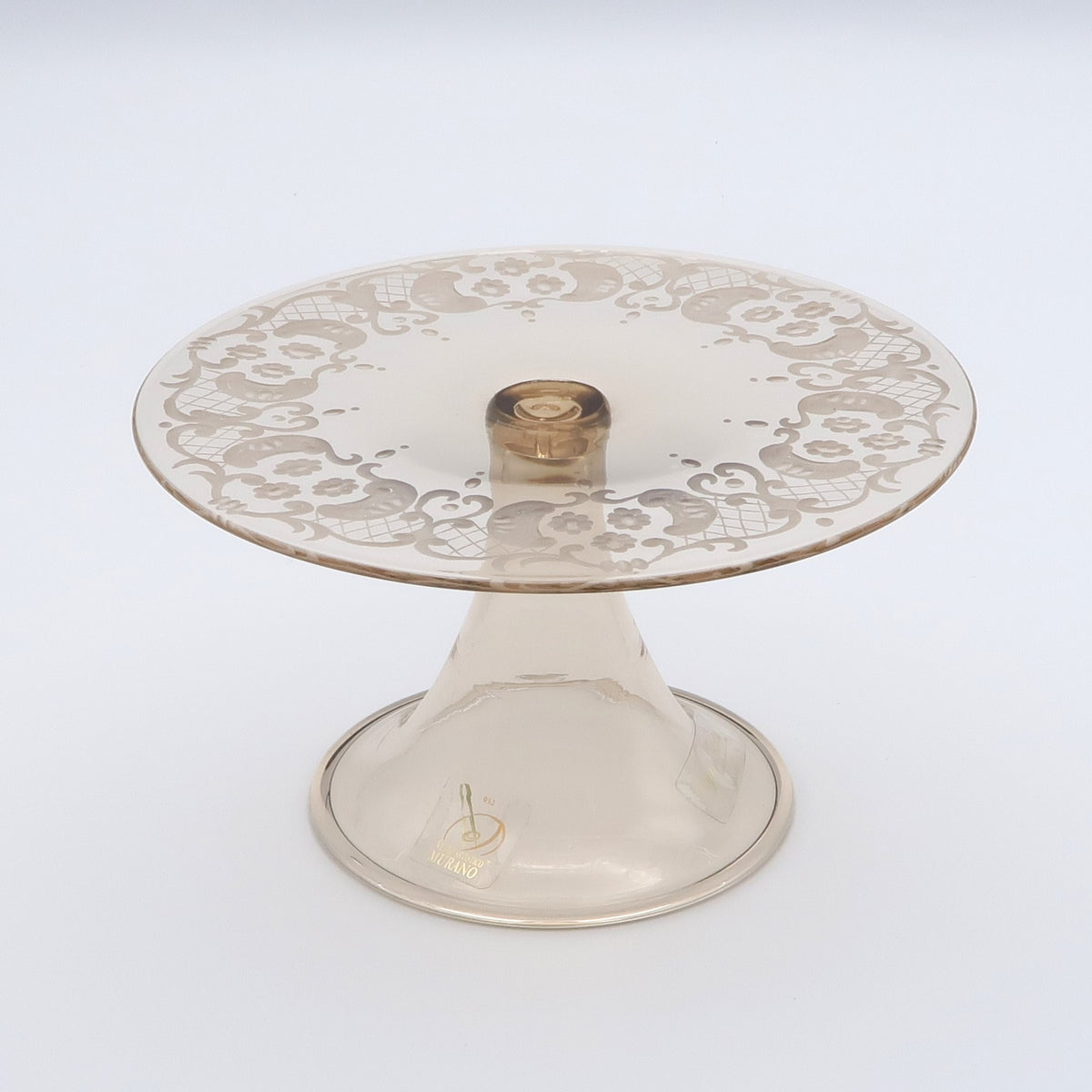 【ザ・プリンス×箱根ガラスの森 特別展示品】プレート脚付 エングレーヴ