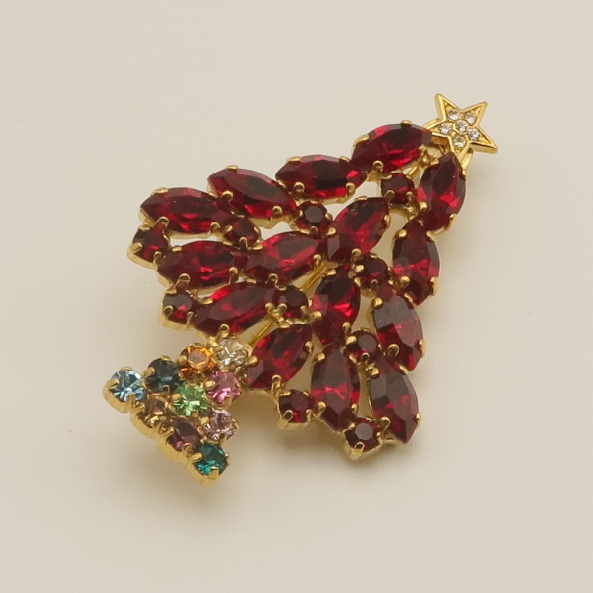 クリスマス　ブローチ　ツリーNavette
