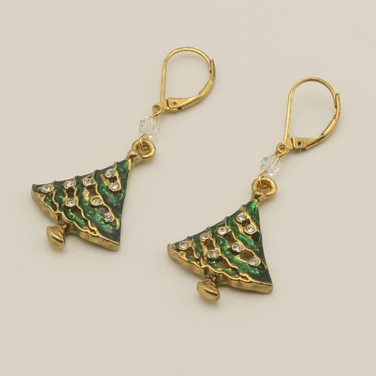 クリスマス　ピアス　エナメル