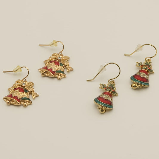 クリスマス　ピアス　ヒイラギベル