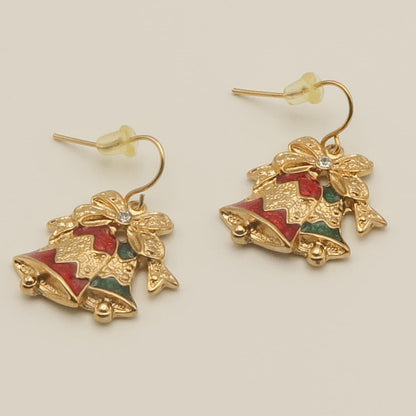 クリスマス　ピアス　ヒイラギベル