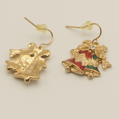 クリスマス　ピアス　ヒイラギベル