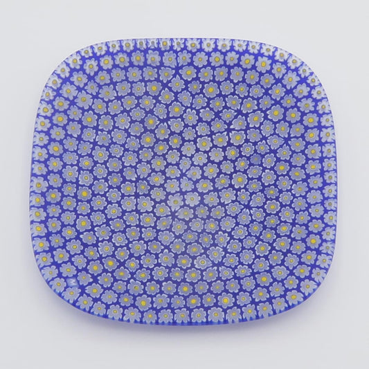 ヴェネチア　ミルフィオリ　四角皿 14cm