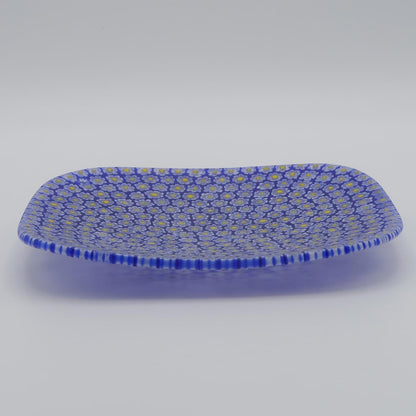 ヴェネチア　ミルフィオリ　四角皿 14cm