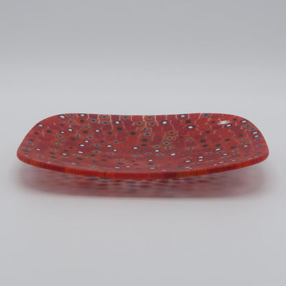 ヴェネチア　ミルフィオリ　四角皿 14cm