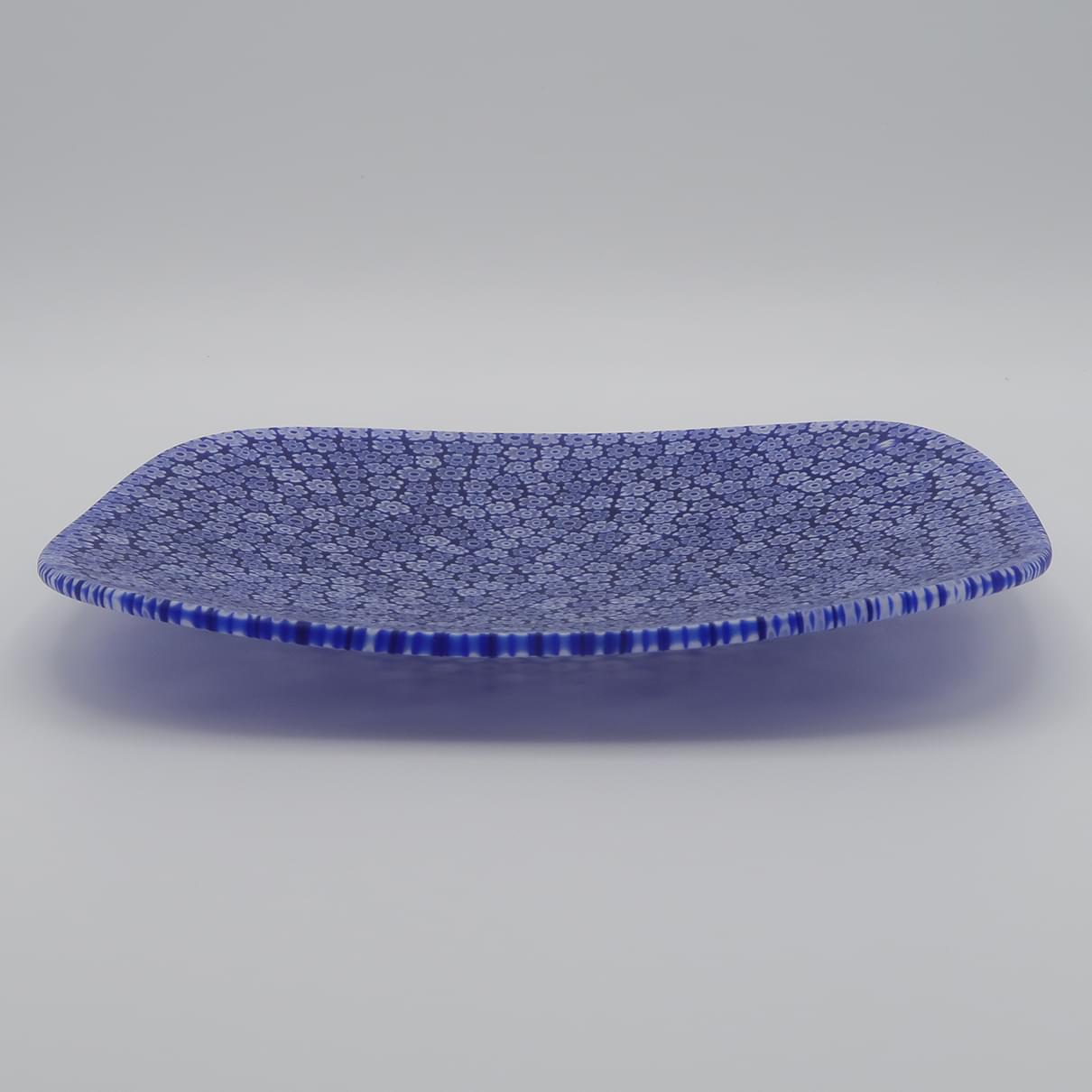 ヴェネチア　ミルフィオリ　四角皿 18cm