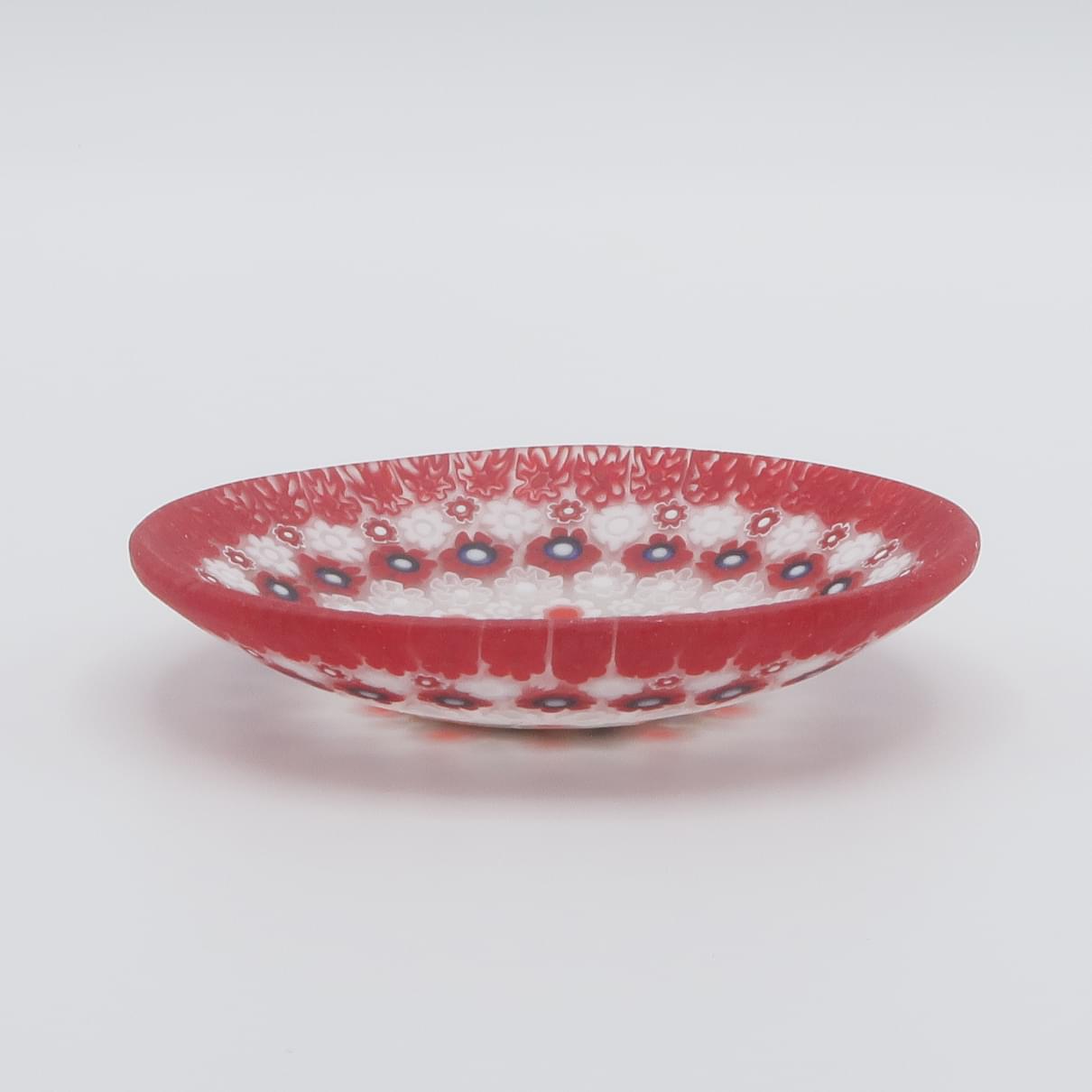ヴェネチア　ミルフィオリ　丸皿　8cm