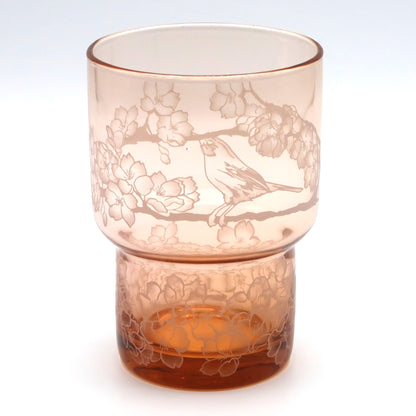 オリジナル桜柄　スタックグラス　2色
