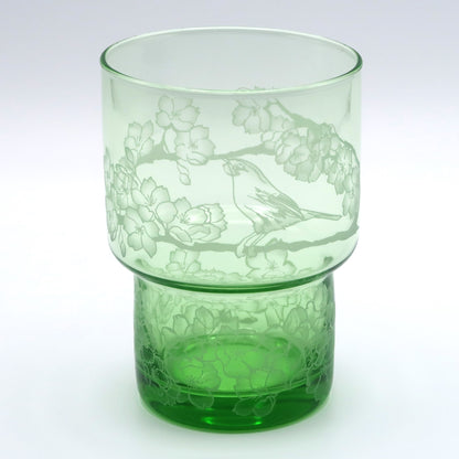 オリジナル桜柄　スタックグラス　2色