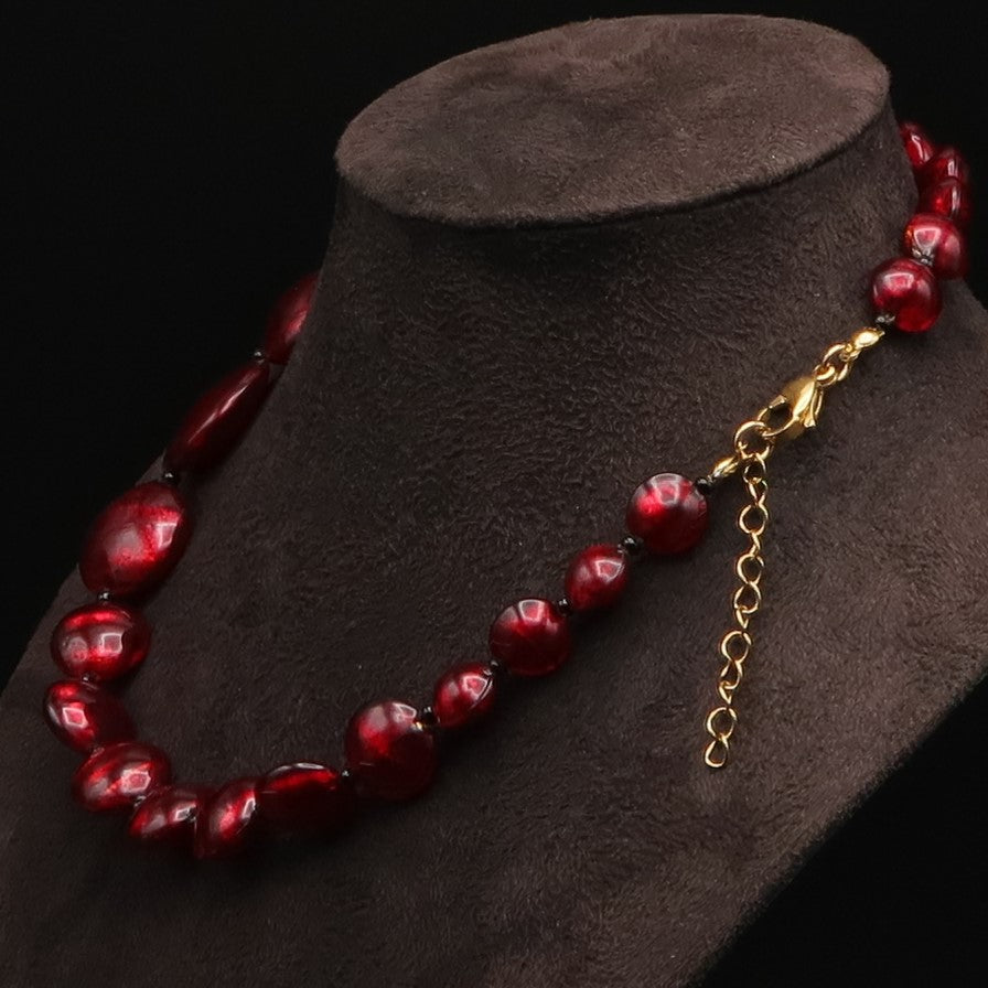 ネックレス　ORO／ROSSO　ショート　艶あり