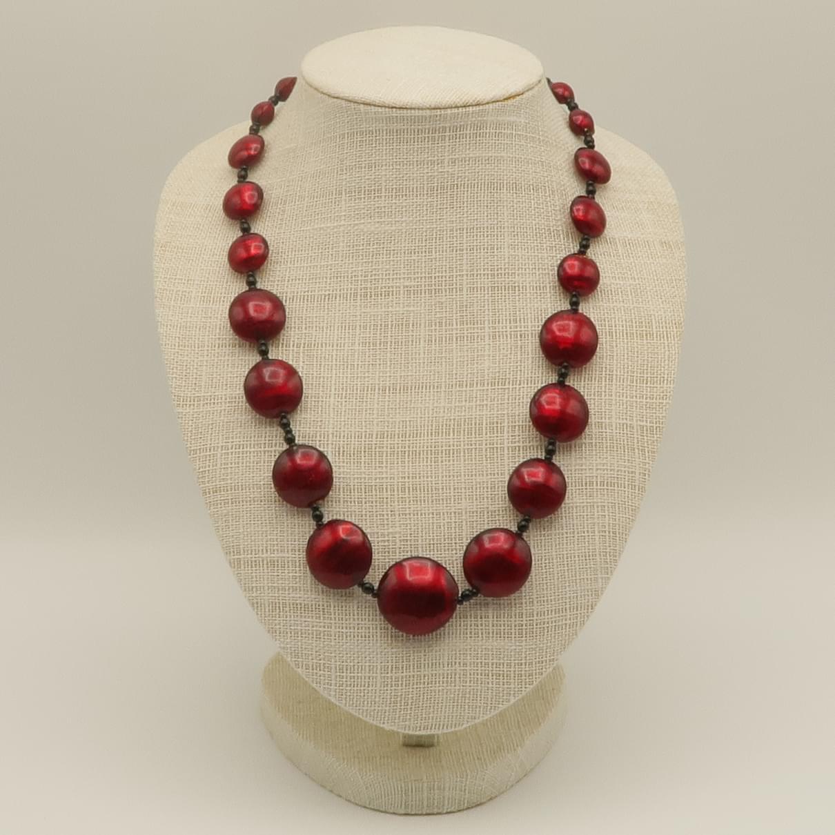 ネックレス　ORO／ROSSO　ロング　艶あり