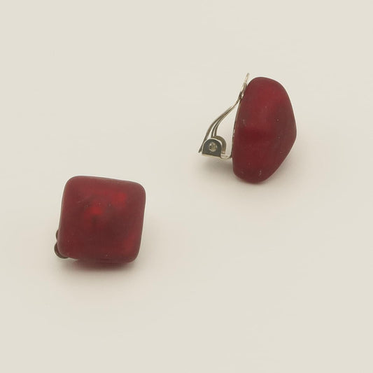 イヤリング　ORO／ROSSO　ひし型　艶消し