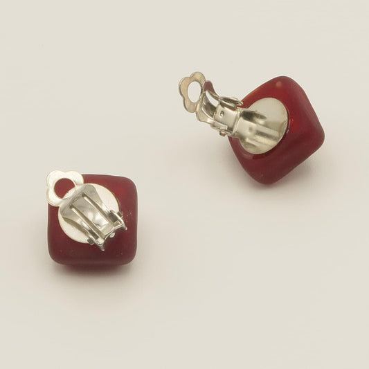 イヤリング　ORO／ROSSO　ひし型　艶消し