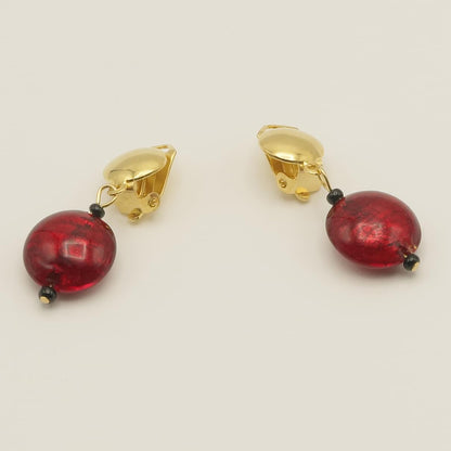 イヤリング　ORO／ROSSO　ゴールドクリップ 艶あり