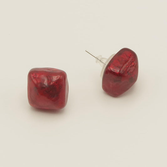 ピアス　ORO／ROSSO　ひし型　艶あり