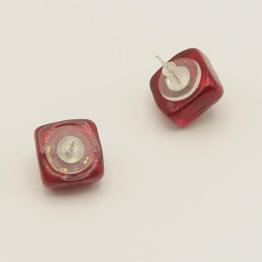 ピアス　ORO／ROSSO　ひし型　艶あり