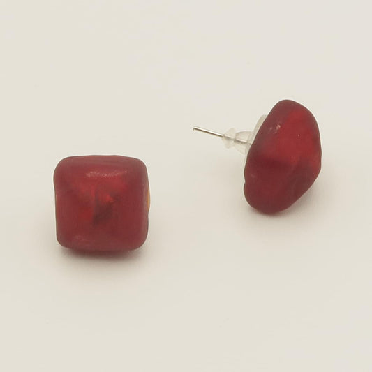 ピアス　ORO／ROSSO　ひし型　艶消し