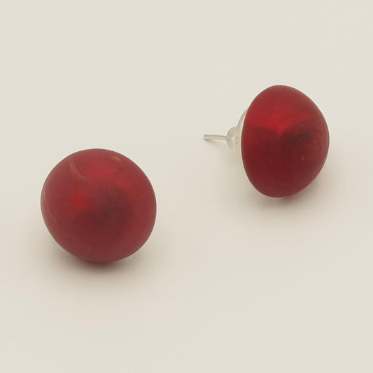 ピアス　ORO／ROSSO　ボタン型　艶消し
