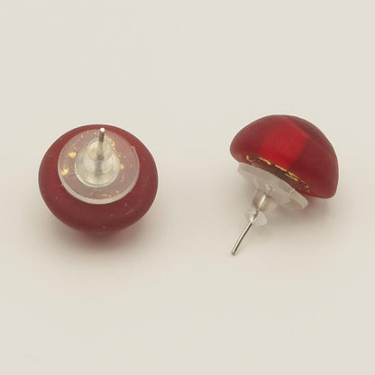 ピアス　ORO／ROSSO　ボタン型　艶消し