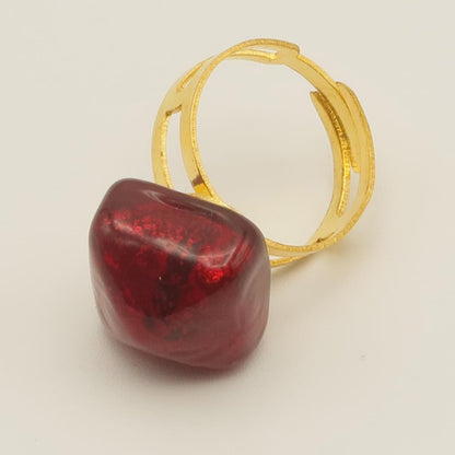 リング　ORO／ROSSO　四角型　艶あり