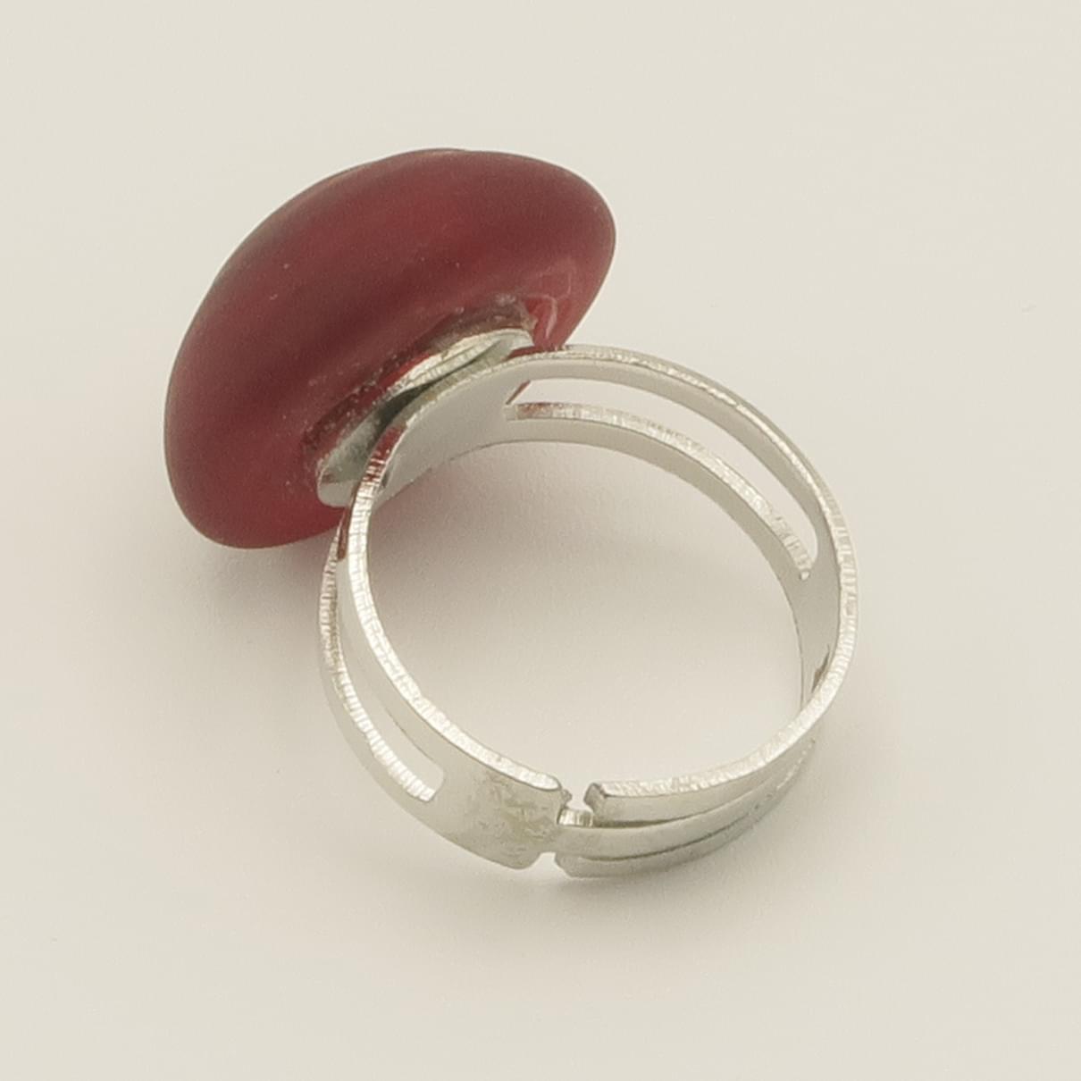 リング　ORO／ROSSO　ボタン型　艶消し