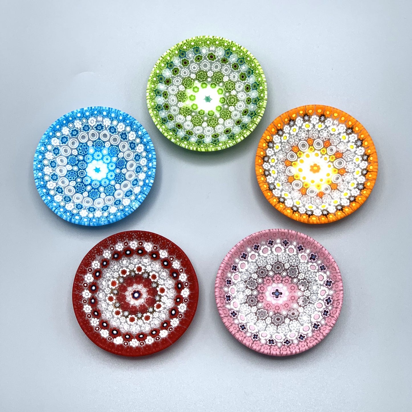 ヴェネチア　ミルフィオリ　丸皿　8cm