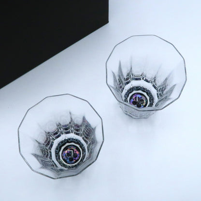 螺鈿 万華鏡グラス オリジナルドゥカーレ柄  2客セット