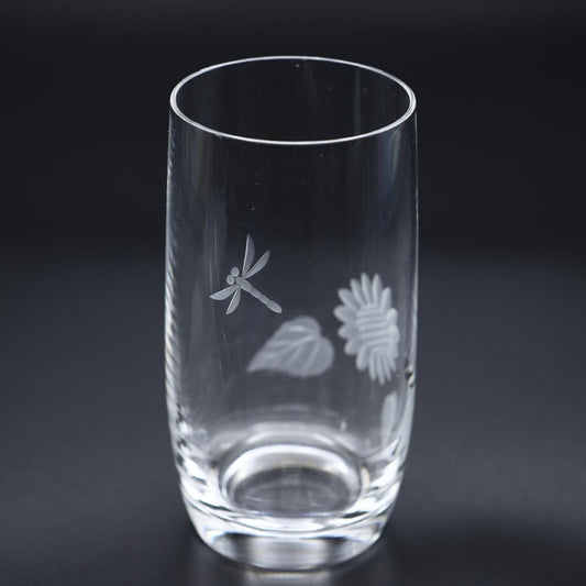 オリジナル四季グラス 花切子 向日葵