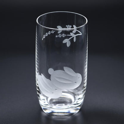 オリジナル四季グラス 雪見ウサギ