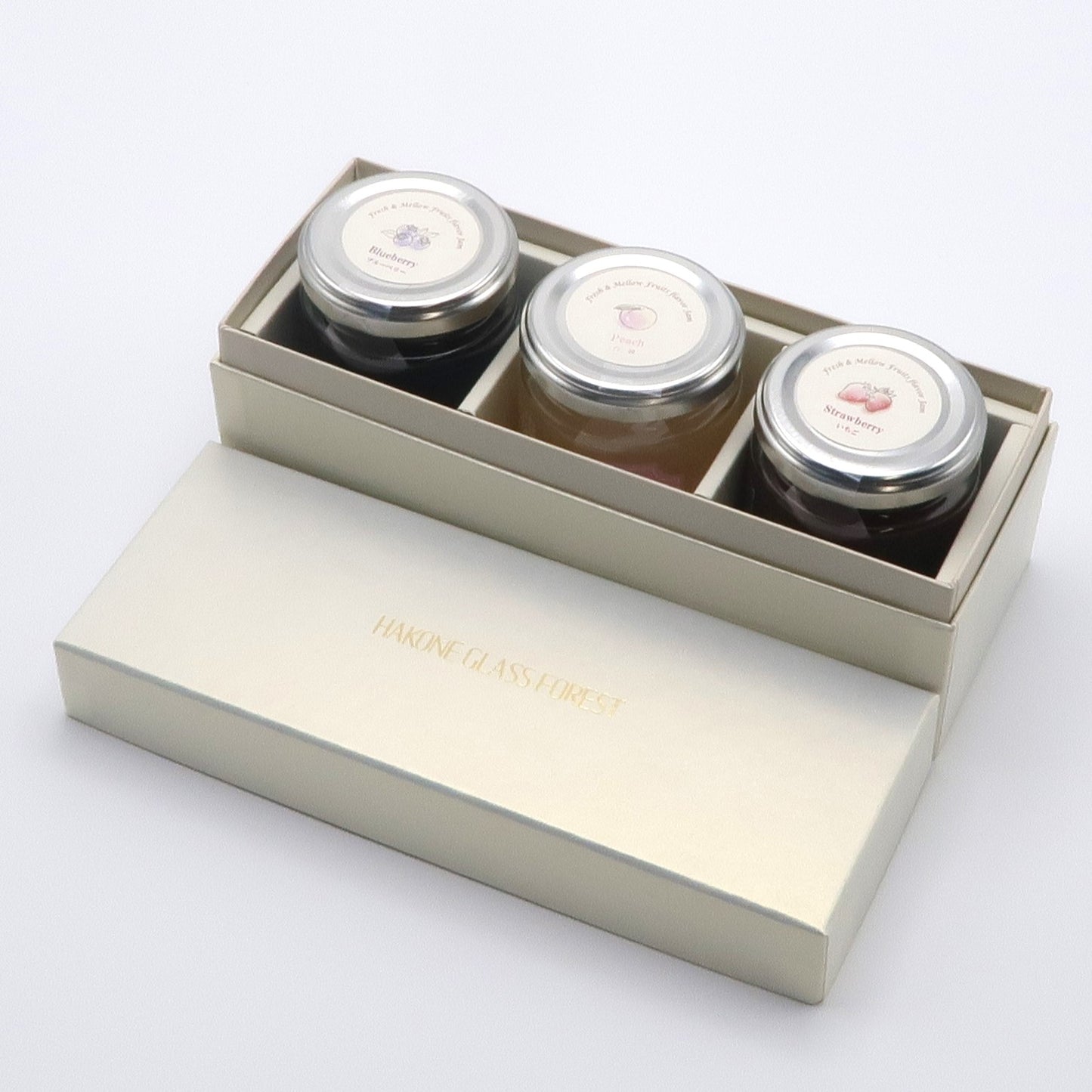 ジャム3個セット　ブルーベリー＆ストロベリー＆白桃