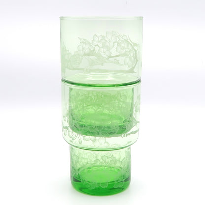 オリジナル桜柄　スタックグラス　2色