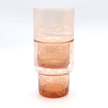 オリジナル桜柄　スタックグラス　2色