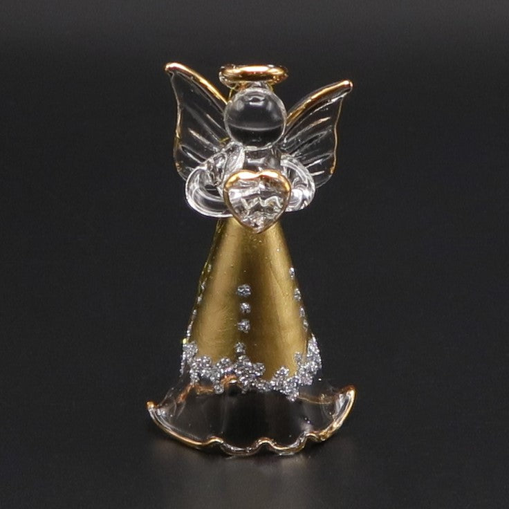 天使の置物(小サイズ)金色 モチーフ4種