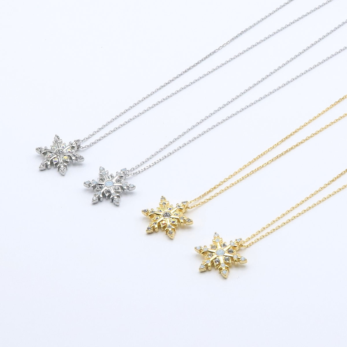 オリジナル 雪の結晶 ネックレス(4種)