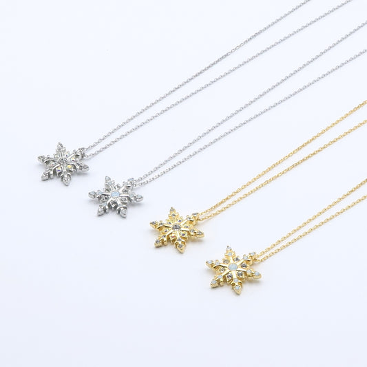オリジナル 雪の結晶 ネックレス(4種)